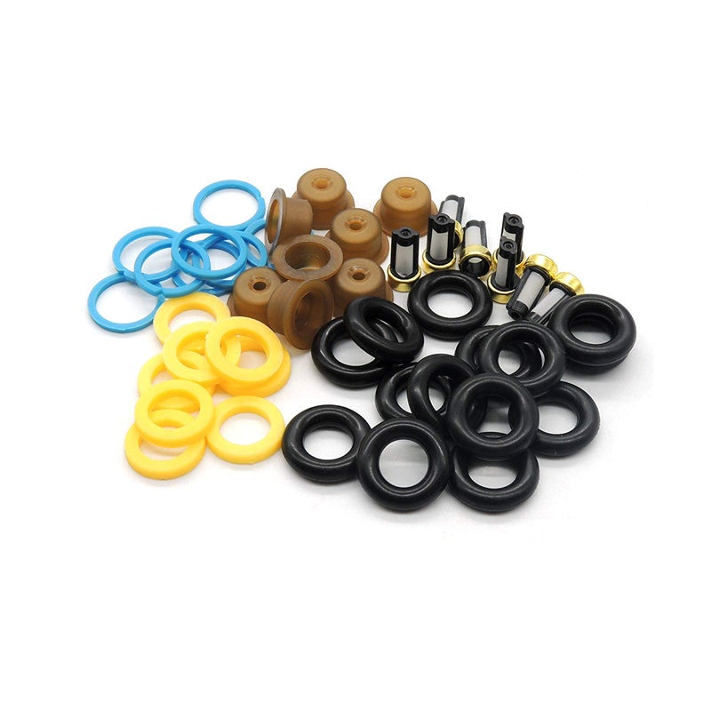 HiSport Fuel Injector Seal Kits Include O-rings  Pintle Caps  Seal Spacers and Filter Baskets Universal Repair Set Replaces 0280150962 [8 Set] - Image 2
